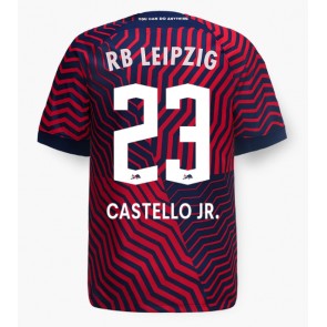 RB Leipzig Castello Lukeba #23 Udebanetrøje 2023-24 Kort ærmer